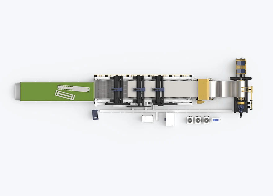 Máquina de laser de aplanamento de rolos de feixe múltiplo X-Y Velocidade máxima 100 m/min 2